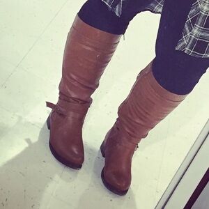 Women's Tan Brown Boots - Wide Calf